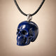 Lapis Lazuli Human Skull Pendant
