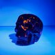 Left-front view of a 4.5-inch Yooperlite human skull carving