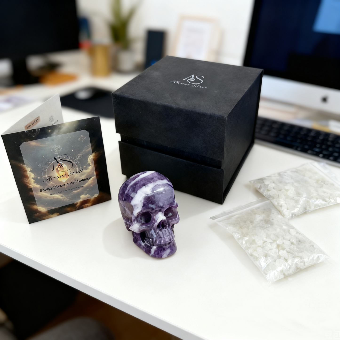 3 Inch Amethyst Crystal Skull